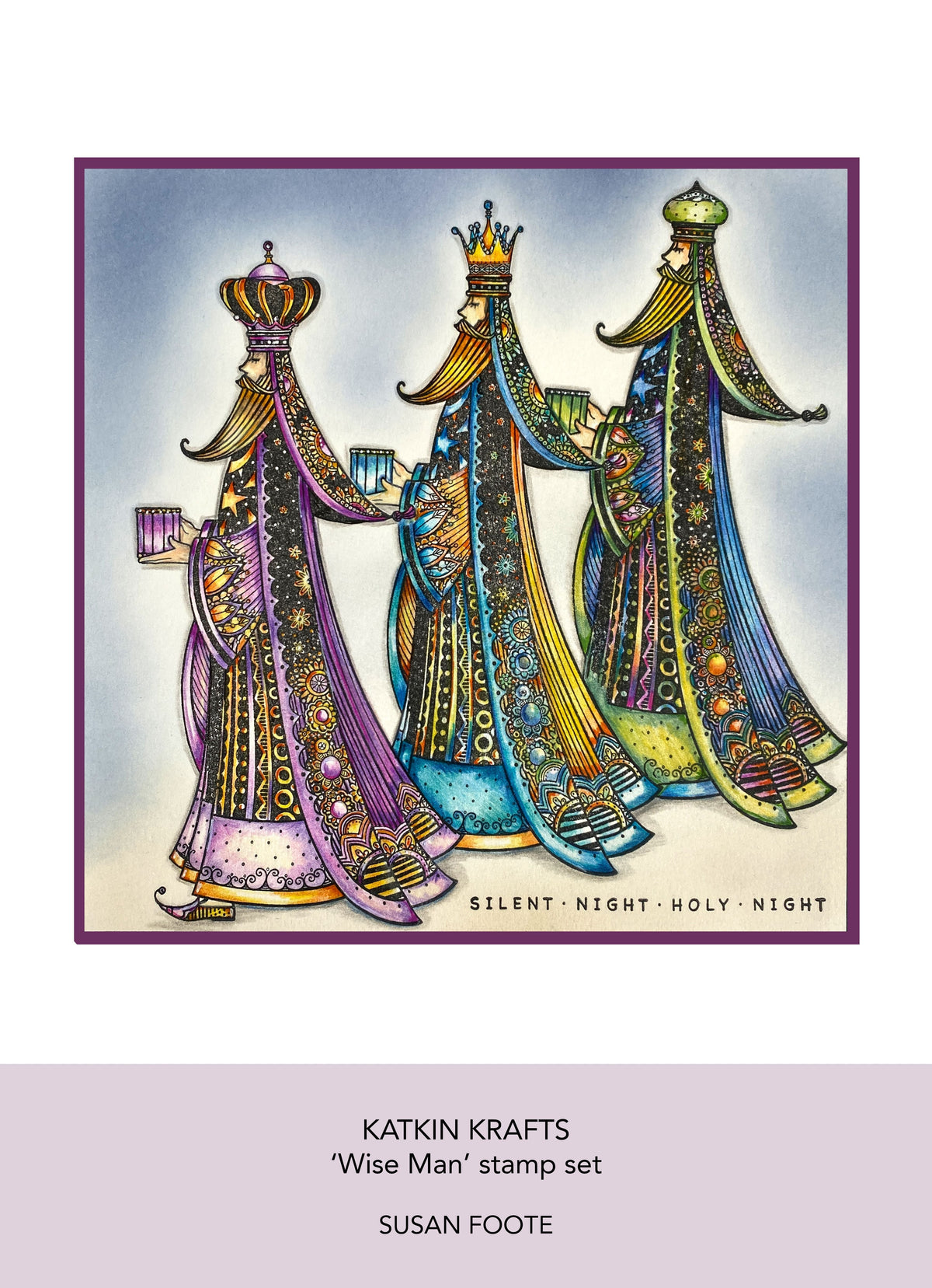 Katkin Krafts Wise Man, lot de tampons transparents 6 po x 8 po