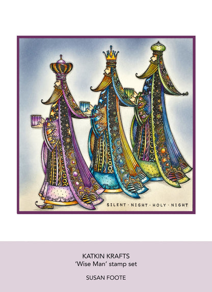 Katkin Krafts Wise Man, lot de tampons transparents 6 po x 8 po