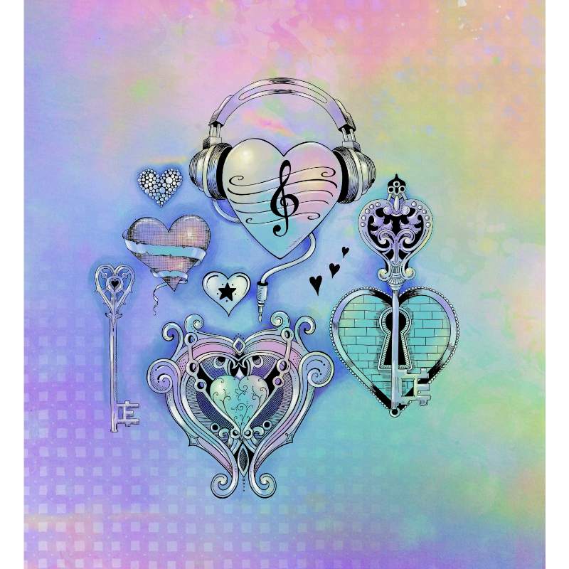 Katkin Krafts Wild Hearts Ensemble de Timbres Transparents 6 po x 8 po