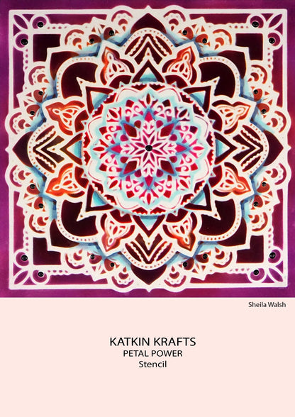 Pochoir Katkin Krafts Petal Power 7 po x 7 po