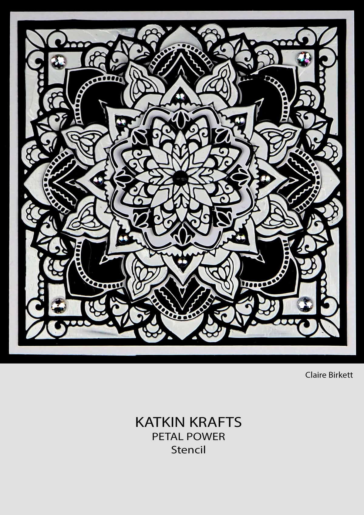 Pochoir Katkin Krafts Petal Power 7 po x 7 po
