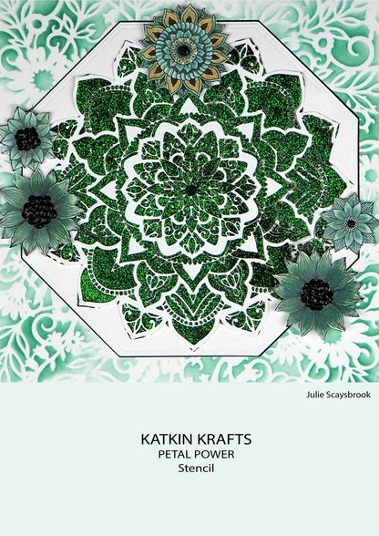 Pochoir Katkin Krafts Petal Power 7 po x 7 po