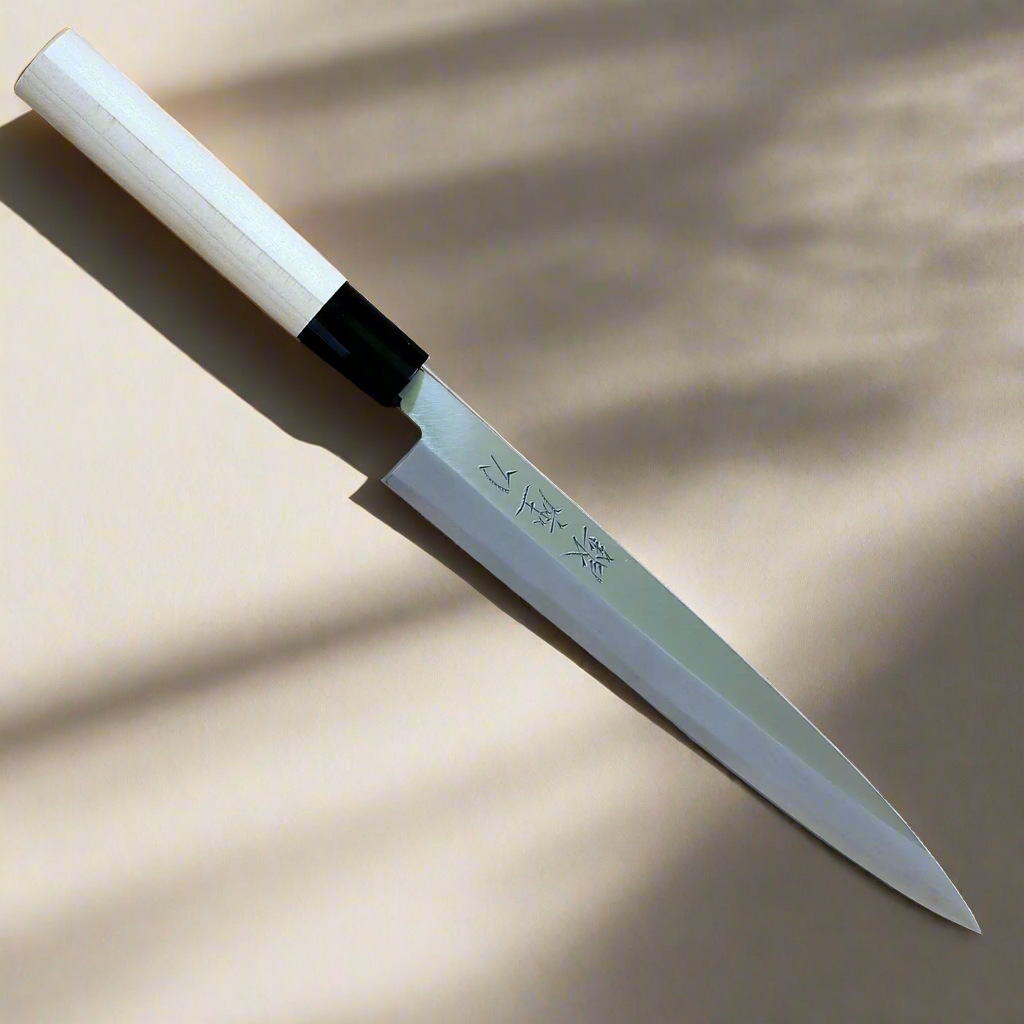 Kaze no Hikari 210 | Yanagiba 210mm acier carbone SK5, lame en fer doux | Fabriqué au Japon