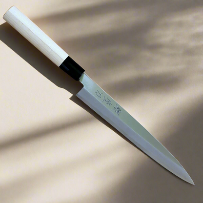 Kaze no Hikari 210 | Yanagiba 210mm acier carbone SK5, lame en fer doux | Fabriqué au Japon