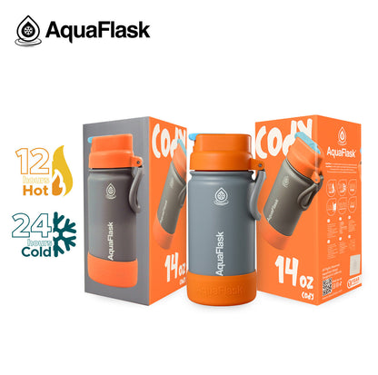 Bouteilles d'eau AquaFlask Kids FlipSip 414 ml (14 oz)