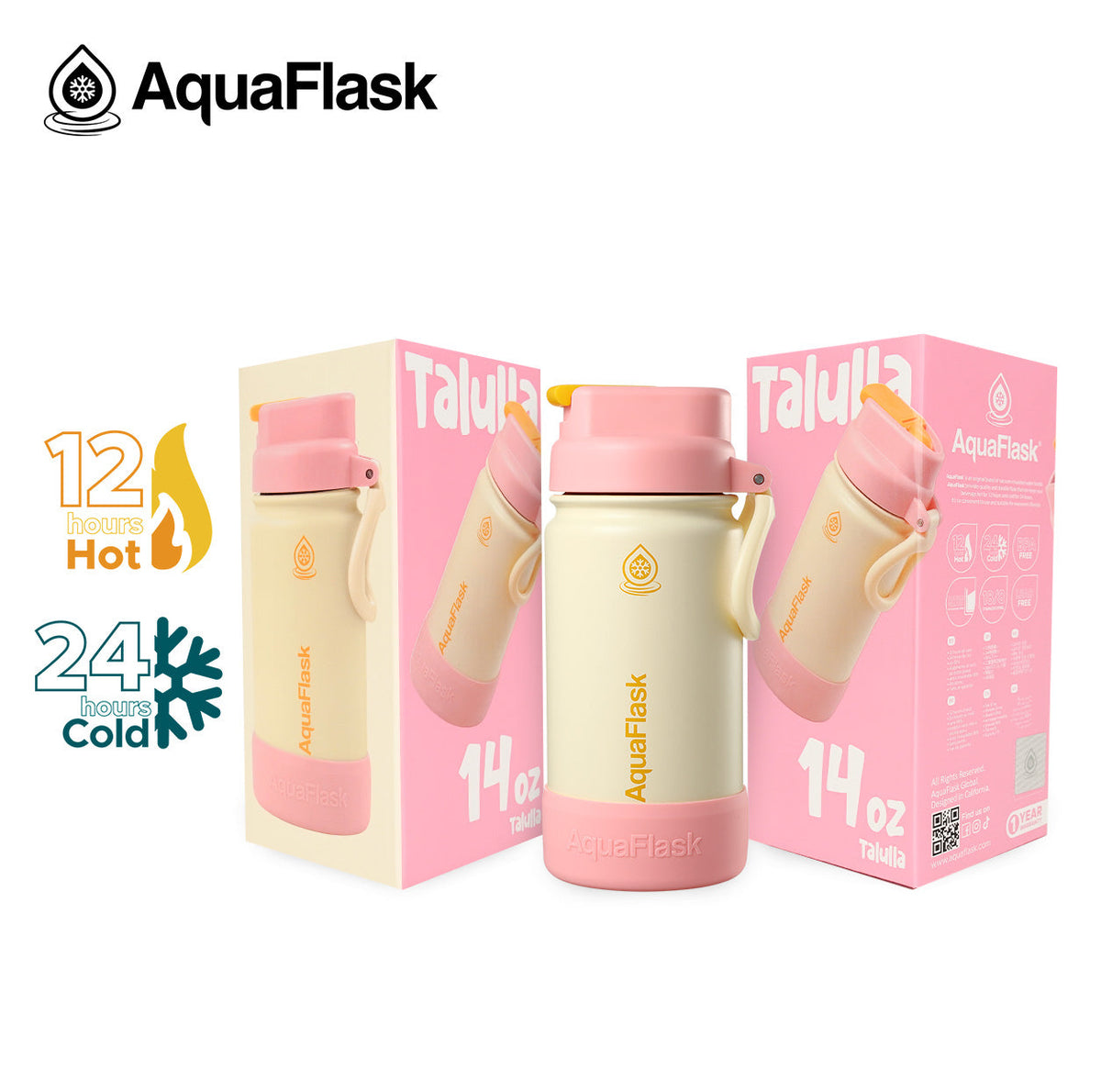 Bouteilles d'eau AquaFlask Kids FlipSip 414 ml (14 oz)
