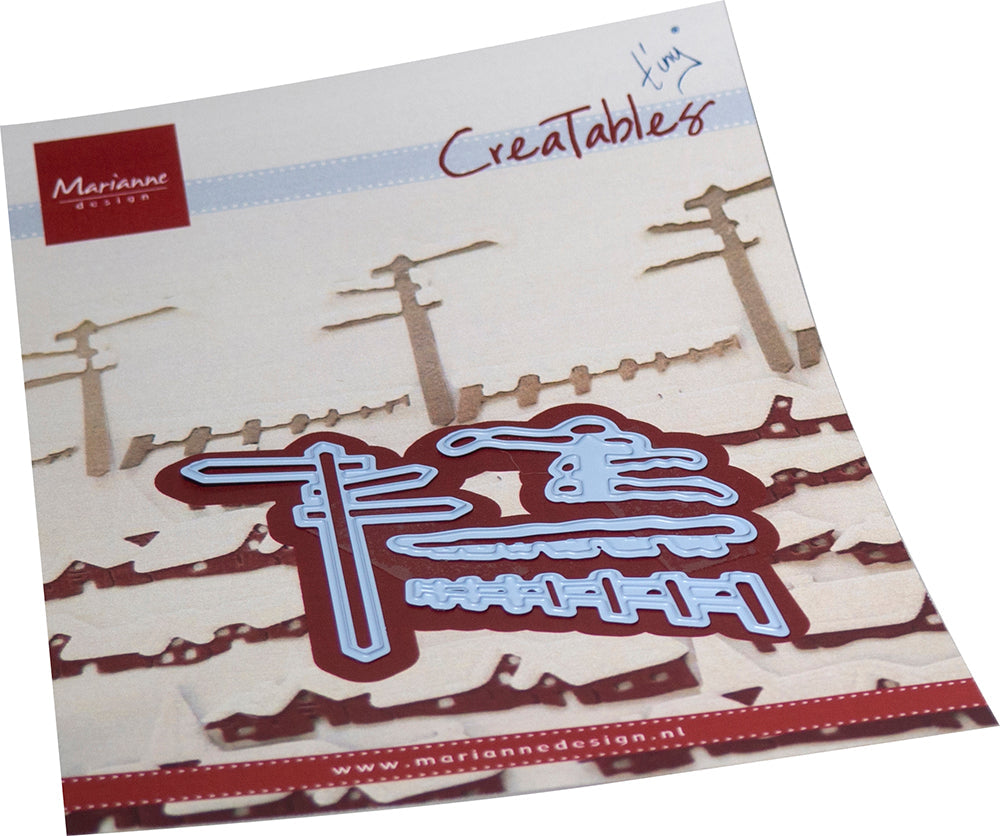 Matrice de découpe Marianne Design Creatables - Panneau et clôture enneigés de Tiny