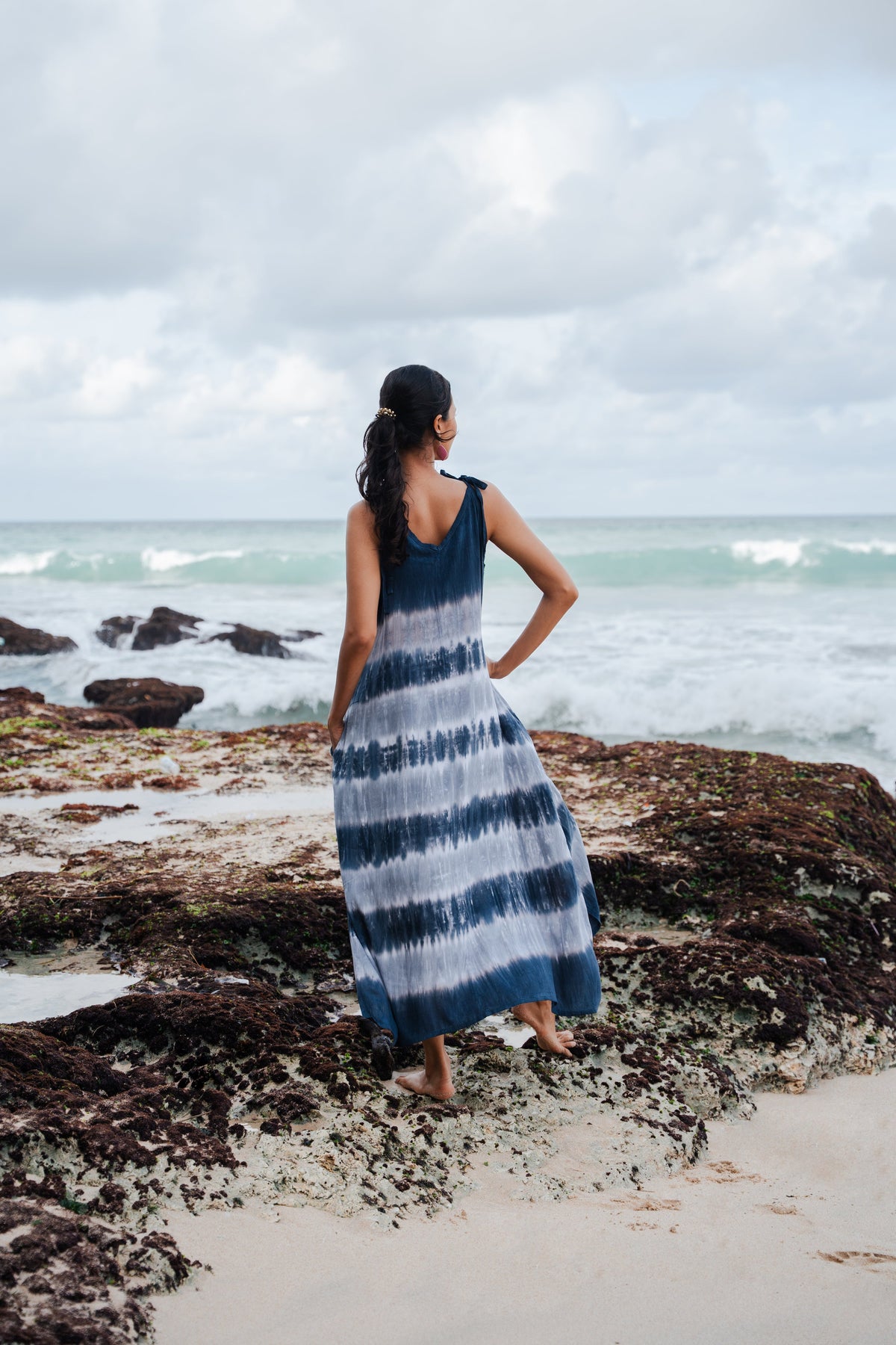 Stripey Dress - Monochrome