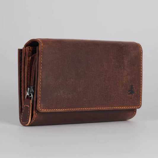 Greenwood Leather Full Grain Leather Wallet RFID Clutch