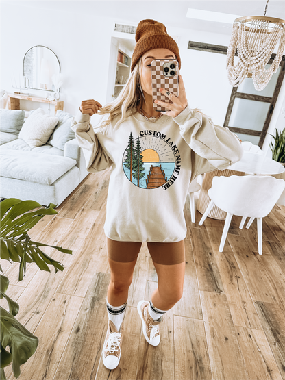Sweat-shirt personnalisé Scène de lac | Vêtements d'été | Vêtements personnalisés