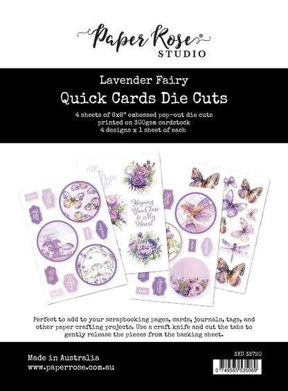 Lavande et fées 6x8" matrices de découpe pour cartes rapides 33720
