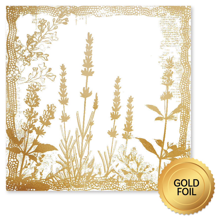 Lavender & Roses Gold Foil A 12x12 Paper (6pc Bulk Pack) 32223