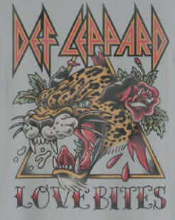 Def Leppard Vintage Love Bites Silver T-Shirt