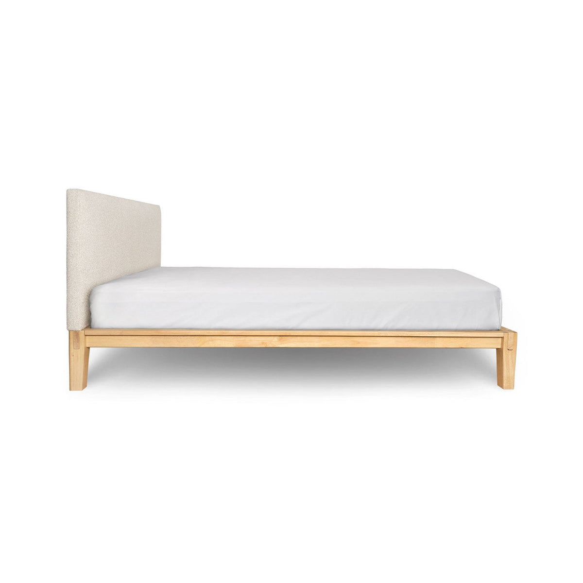 Lit double rembourré Luna sans outils - Beige