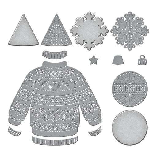 Matrices de découpe « Pull de Noël cousu » de la collection de Noël