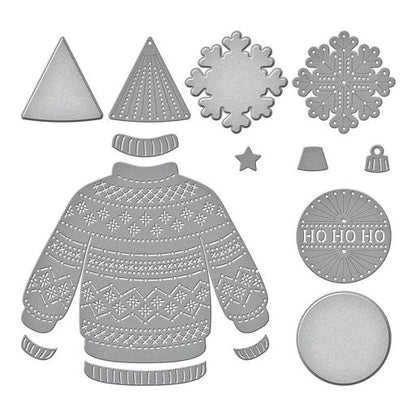 Matrices de découpe « Pull de Noël cousu » de la collection de Noël
