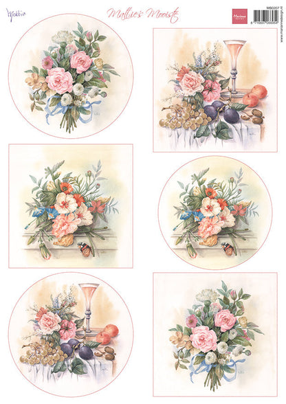 Marianne Design Feuille de découpage A4 - Mattie's Mooiste Bouquets de Printemps