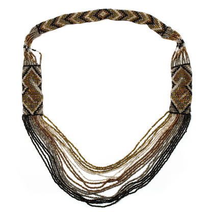 Long Aztec Beaded Necklace