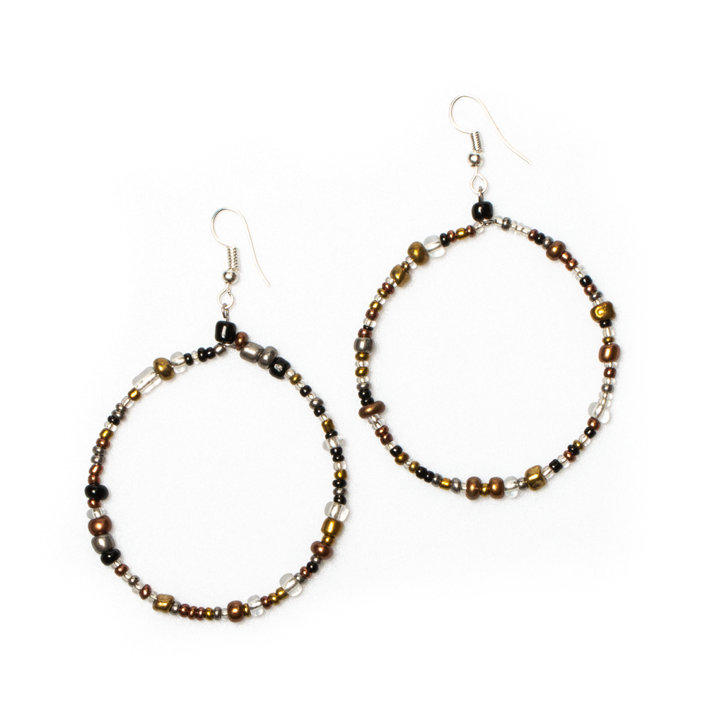 Beaded Hoop Earrings