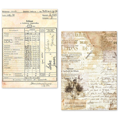 A5 Tissue Paper Set – 24 Sheets Vintage Manuscript