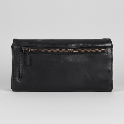 Portefeuille en cuir carré à patte MET pour femme