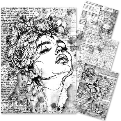 Papiers de riz techniques A4 Lot de 4 Souvenirs mémorables