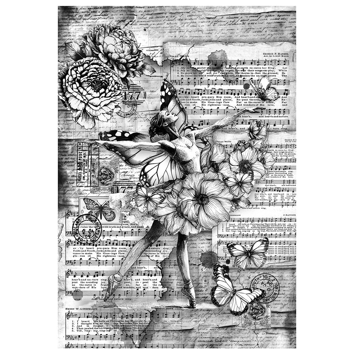 Papiers de riz techniques A4 Lot de 4 Souvenirs mémorables