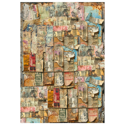 Papier de riz technique mixte A4, paquet de 4, collection Journey Ahead