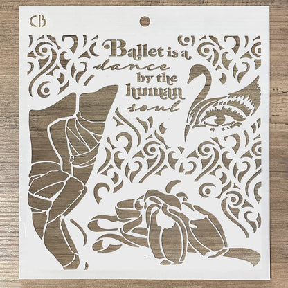 Ciao Bella Texture Stencil 8x8 La danse de l'âme humaine