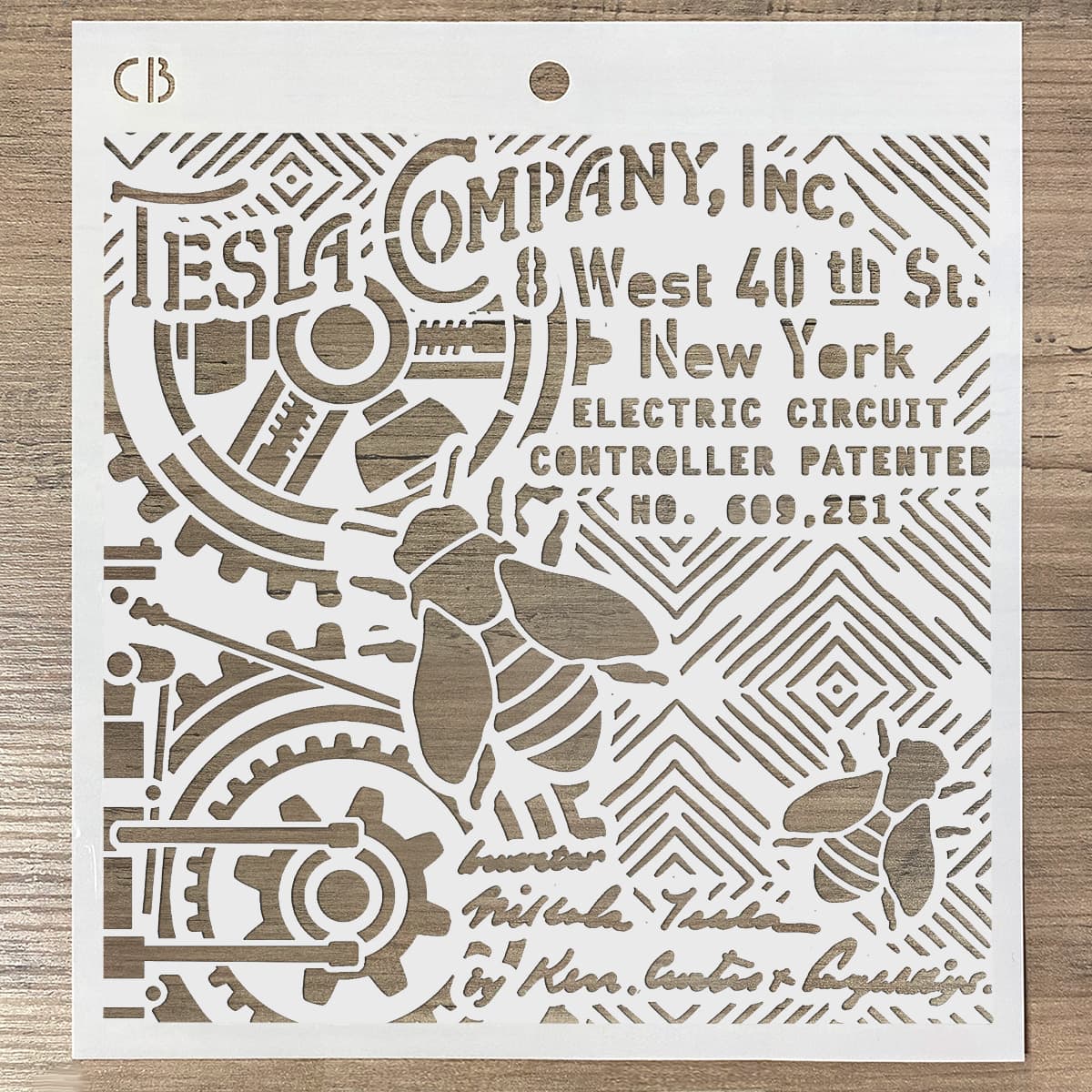 Ciao Bella Pochoir Texturé 20x20 Tesla Company Inc.