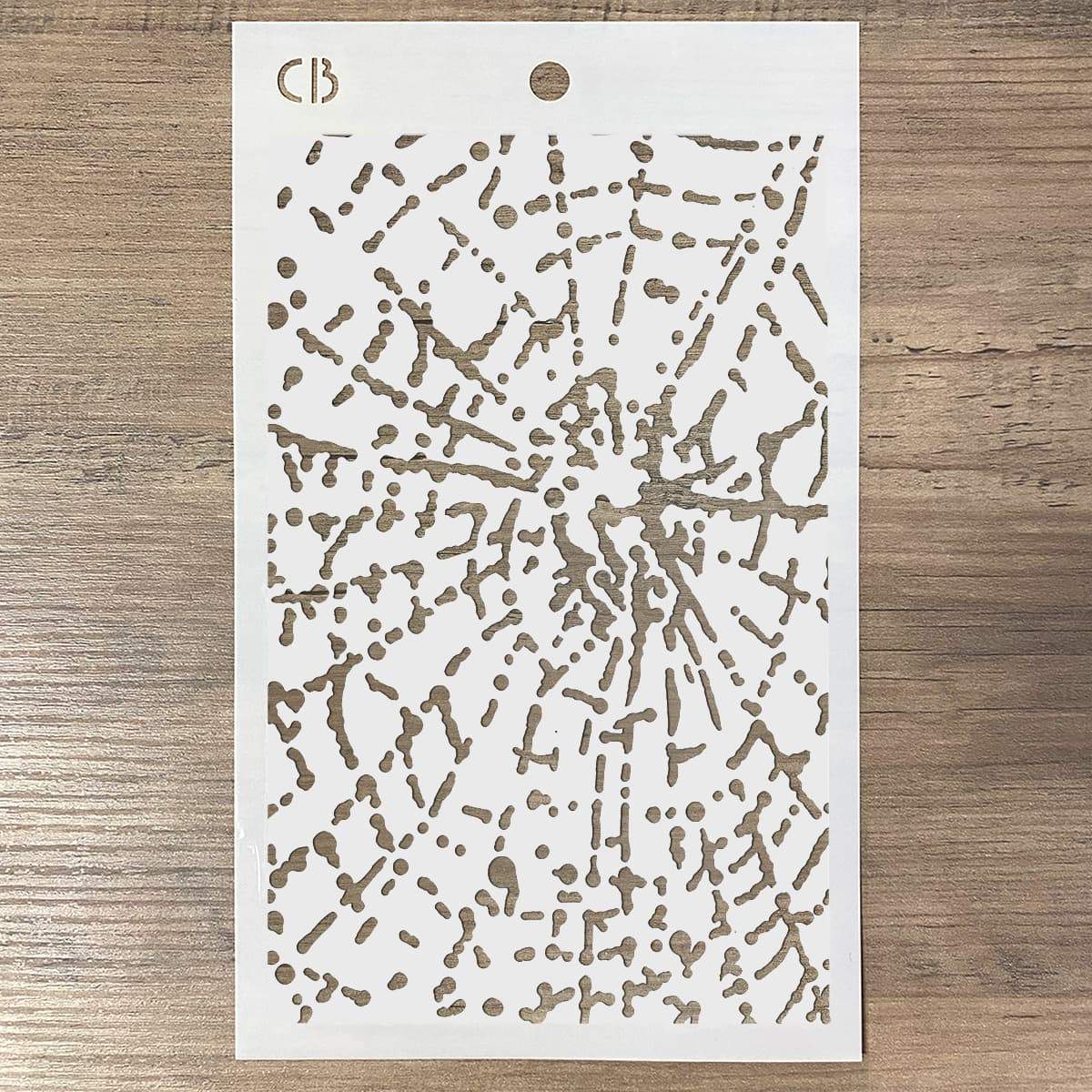 Pochoir de texture 5"x8" Toile d'araignée