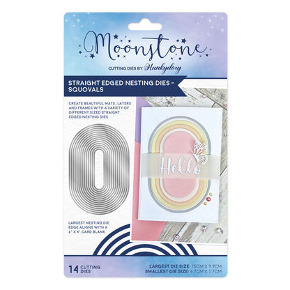 Moonstone Dies - Straight Edged Nesting Dies - Squovals