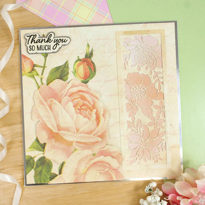 Moonstone Dies – Panneaux découpés Pretty Posies