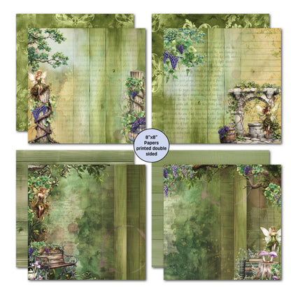 Bloc de papier 3Quarter Designs Magical Vines 20x20 cm
