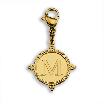Gold Ornate Alphabet Letter Charms (A–Z) for Necklaces & Bracelets