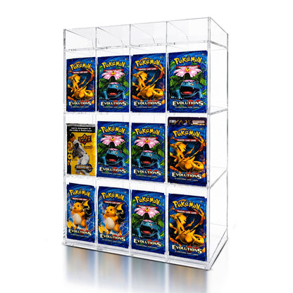 Présentoir en acrylique EVORETRO pour les packs distributeurs de boosters – Présentoir de comptoir avec étagère supérieure