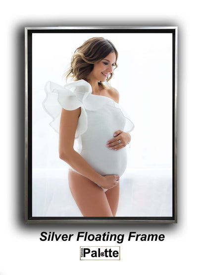Cadre flottant argent/noir