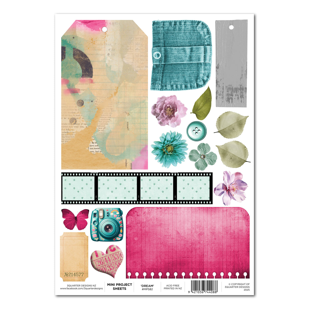 3Quarter Designs Rêve d'adolescente - Mini-feuille de projet