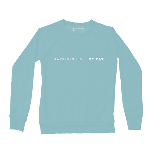Women's My Cat Crew Sweatshirt, Teal