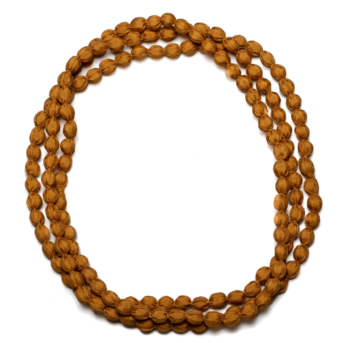 Extra Long Fabric Ball Necklace