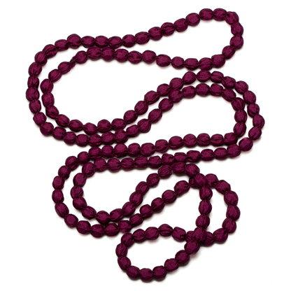 Extra Long Fabric Ball Necklace