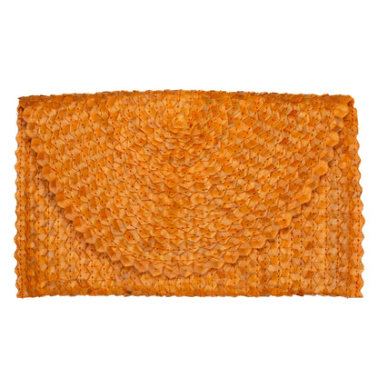 Pandan Leaf Clutch Purse - Orange