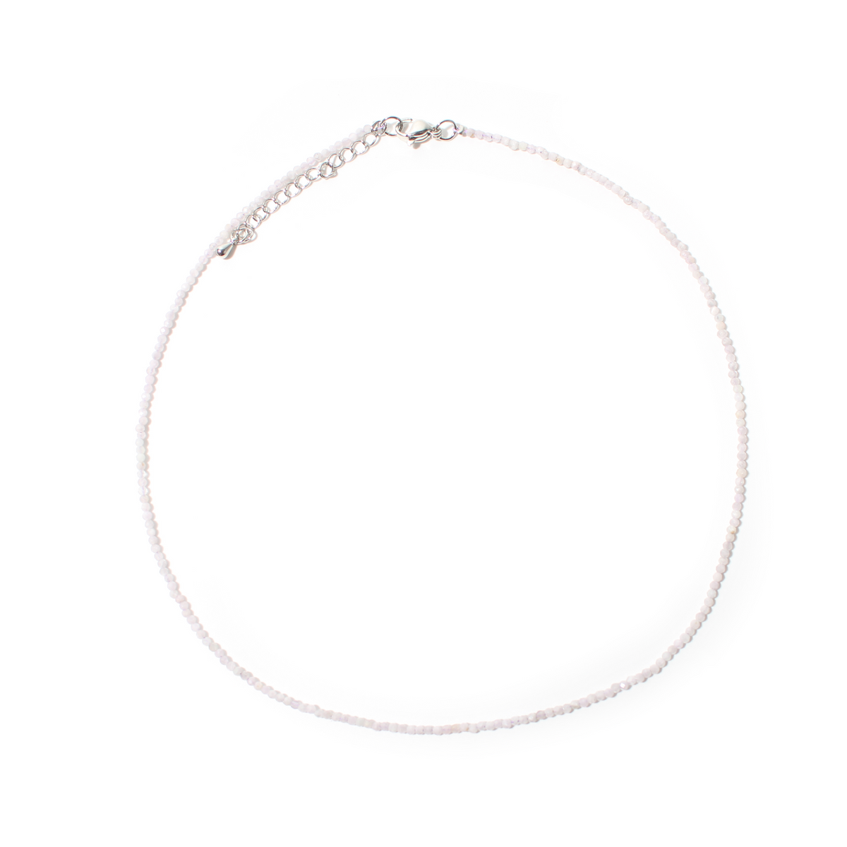Kunzite Bead Necklace - 2-3mm