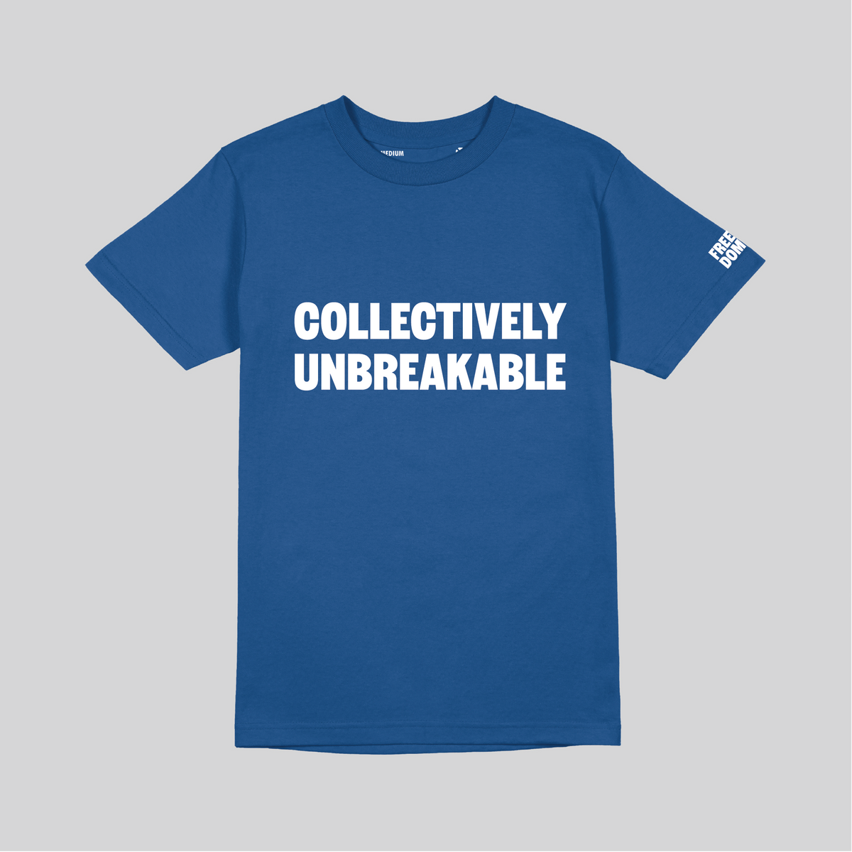 T-SHIRT HOMME COLLECTIVEMENT INCASSABLE - BLEU