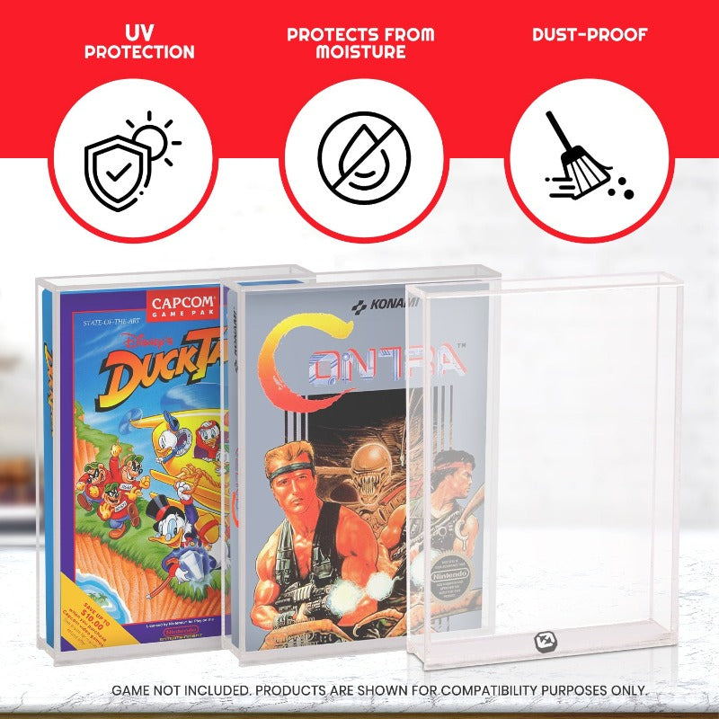Acrylic Video Game Box Protector for Nintendo NES Game Box - Pack of 2