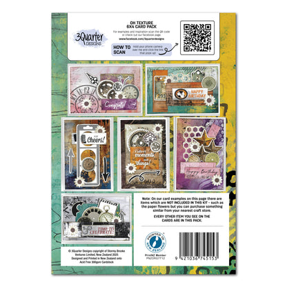 Pack de Cartes Texturées 6x4 Oh Texture 3Quarter Designs