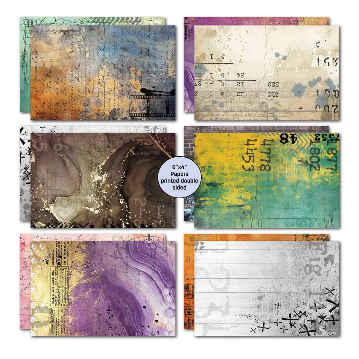 Pack de Cartes Texturées 6x4 Oh Texture 3Quarter Designs