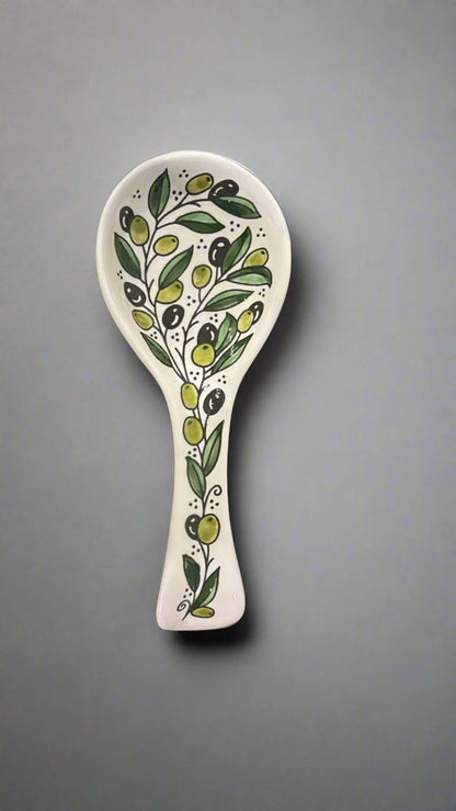 Repose-cuillère en céramique fait main – Grande taille | Plusieurs motifs
