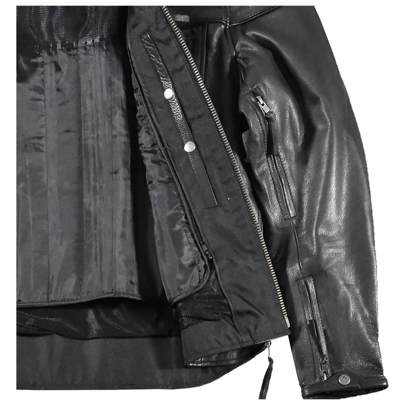 Blouson moto en cuir Maverick pour homme d'Open Road