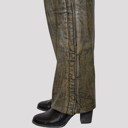 Jambières en cuir marron vieilli Open Road pour femmes